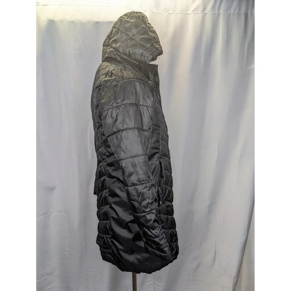 Spyder Quilted Hooded Puffer‎ Jacket Child's Large 12-14 Black Winter Warm Coat
